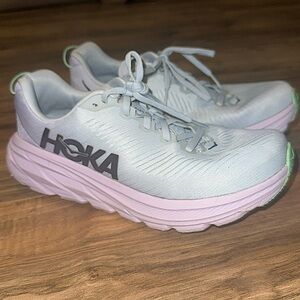 Hoka Women's Sneakers - Light Gray and Pink